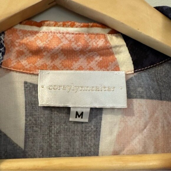 Anthropologie Corey Lynn Calter Abstract Print Belted Shirtdress Size Medium - Picture 6 of 9